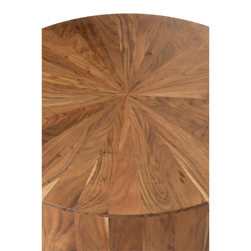 Salontafel Naturel Acaciahout hout Rond 90 cm 90x90x35 cm-Salontafels-J-Line