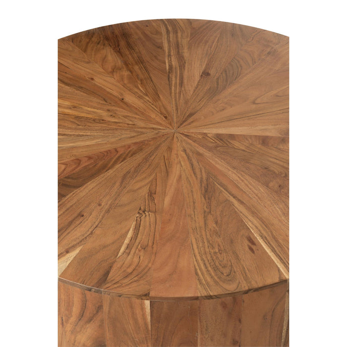 Salontafel Naturel Acaciahout hout Rond 90 cm 90x90x35 cm-Salontafels-J-Line