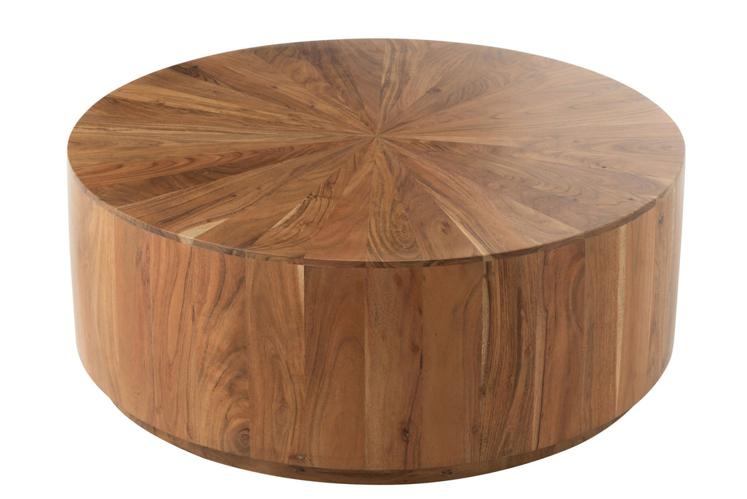 Couchtisch Akazienholz Natur Rund 90 cm