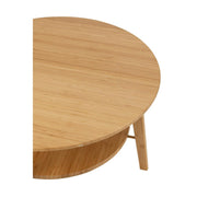 Salontafel Naturel Bamboe Rond 80 cm 80x80x40 cm-Bijzettafels-J-Line