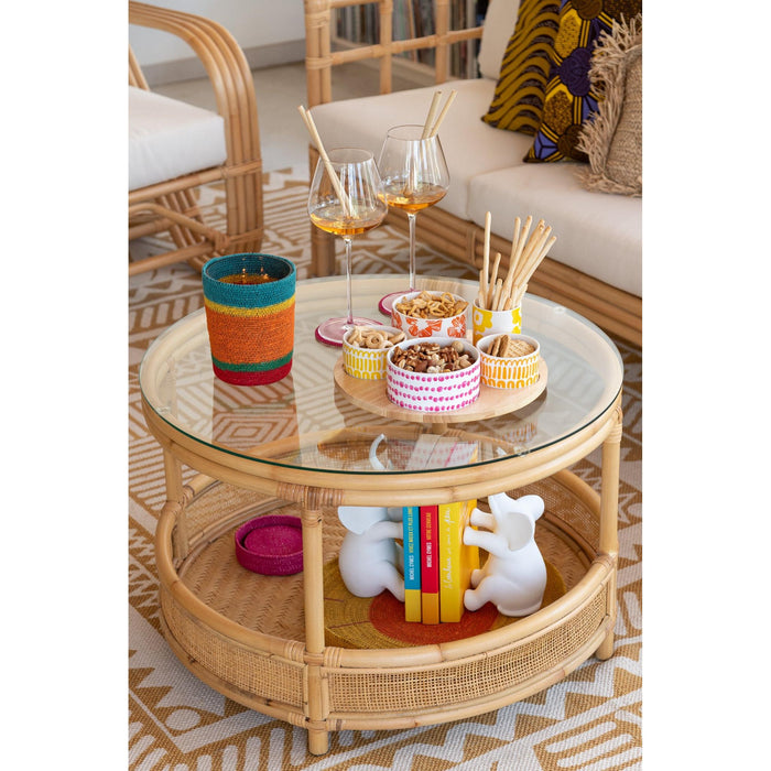 Salontafel Naturel Glas 70 cm-Salontafels-J-Line