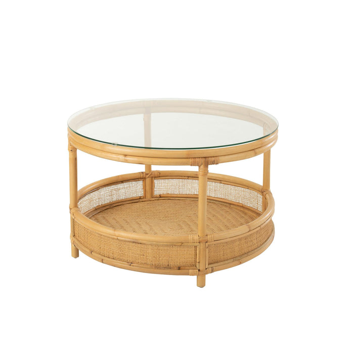 Salontafel Naturel Glas 70 cm-Salontafels-J-Line