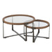 Salontafel Naturel Glas 80 cm - Naturel-Salontafels-J-Line