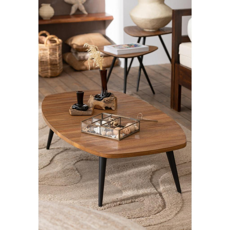 Salontafel Naturel Ijzer Rechthoekig 70x120 cm-Salontafels-J-Line