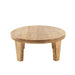 Salontafel Naturel Mangohout hout Rond 80 cm Naturel 80x80x 43769-Salontafels-J-Line