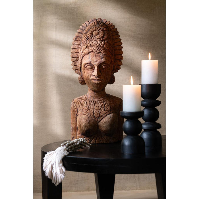 Salontafel Naturel Mangohout hout Rond 80 cm Naturel 80x80x 43785-Salontafels-J-Line