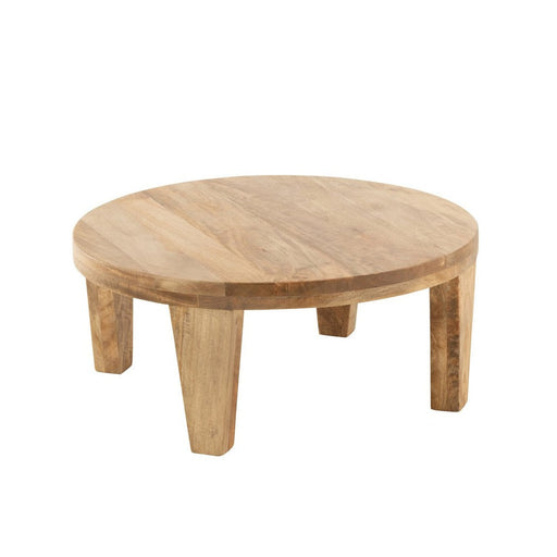 Salontafel Naturel Mangohout hout Rond 80 cm - Naturel-Salontafels-J-Line