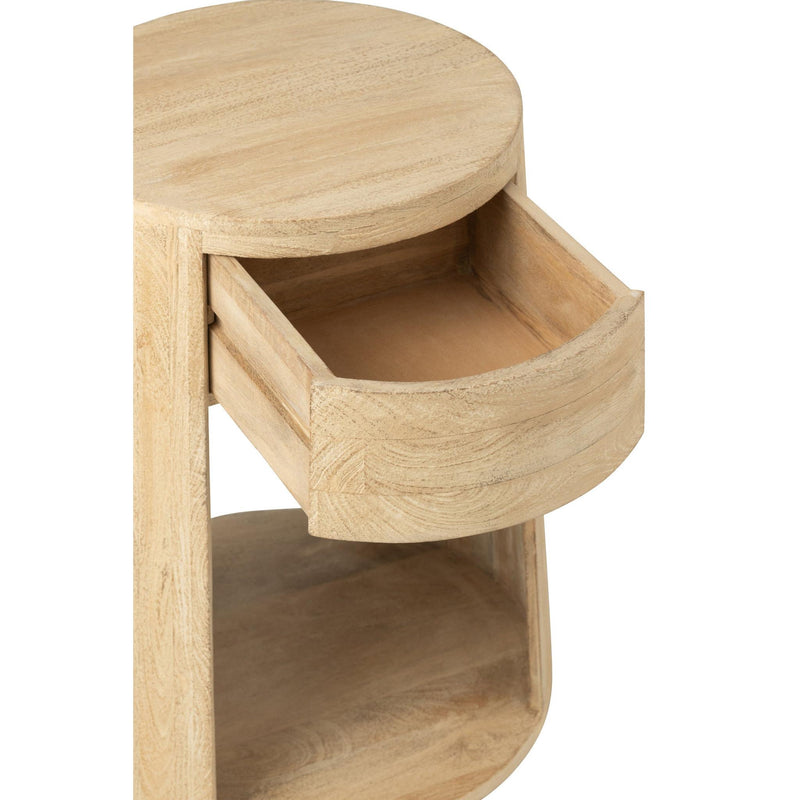 Salontafel Naturel Mdf 40 cm 40x40x50 cm-Bijzettafels-J-Line