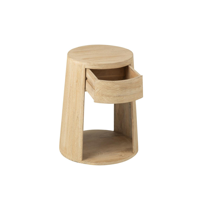 Salontafel Naturel Mdf 40 cm 40x40x50 cm-Bijzettafels-J-Line