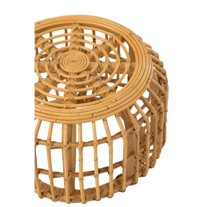 Salontafel Naturel Rotan 45 cm Rotan 45x45x30 cm-Salontafels-J-Line
