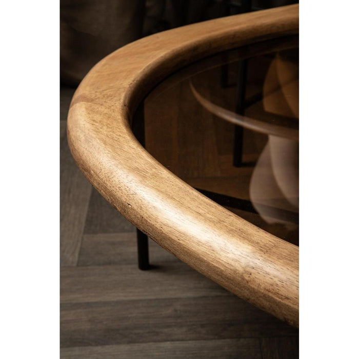 Salontafel Neelix Rubberhout Beige 50x61 cm-PTMD