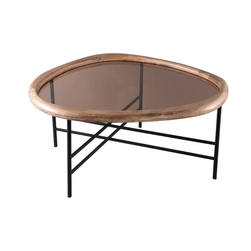 Salontafel Neelix Rubberhout Beige M-Salontafels-PTMD