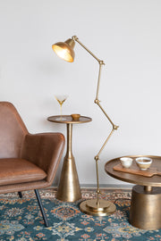 Salontafel Noah Antique Brass Aluminum Goud Ø35x65 cm-Bijzettafels-Creating Home
