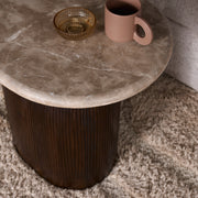 Salontafel Noel Bruin Mangohout 60x45 cm-Bijzettafels-Starfurn
