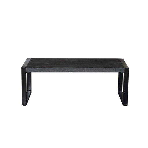 Salontafel Norris Mangohout Zwart 110x60 cm-Salontafels-Livingfurn