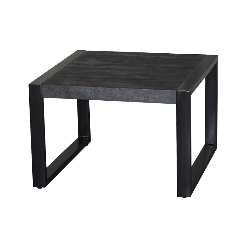 Salontafel Norris Mangohout Zwart 60 cm 60x60x40 cm-Salontafels-Livingfurn