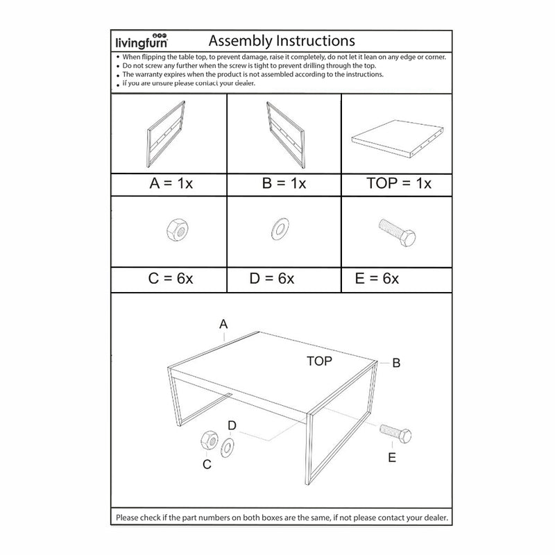 Salontafel Norris Mangohout Zwart 60 cm 60x60x40 cm-Salontafels-Livingfurn