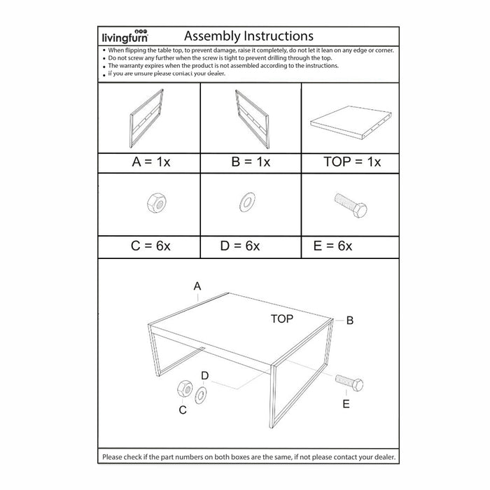 Salontafel Norris Mangohout Zwart 60 cm 60x60x40 cm-Salontafels-Livingfurn