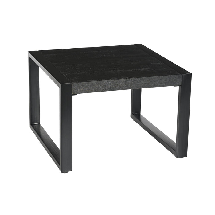 Salontafel Norris Mangohout Zwart 60 cm-Salontafels-Livingfurn