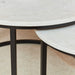 Salontafel Nova Set van 2 Rond Wit marmer 70x70x45 cm-Salontafels-Starfurn