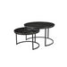 Salontafel Nova | Set van 2 | Rond | Zwart marmer-Salontafels-Starfurn