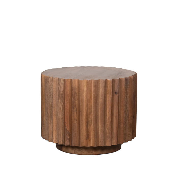 Salontafel Novan - Nature Smooth - Mangohout - 50 cm - Rond-Salontafels-LABEL51