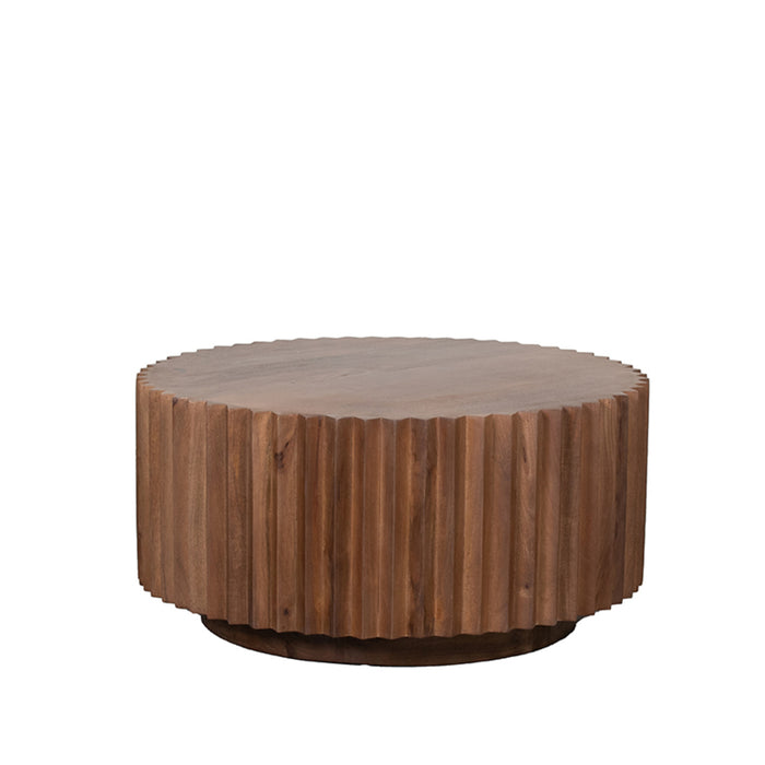 Salontafel Novan - Nature Smooth - Mangohout - 70 cm - Rond-Salontafels-LABEL51