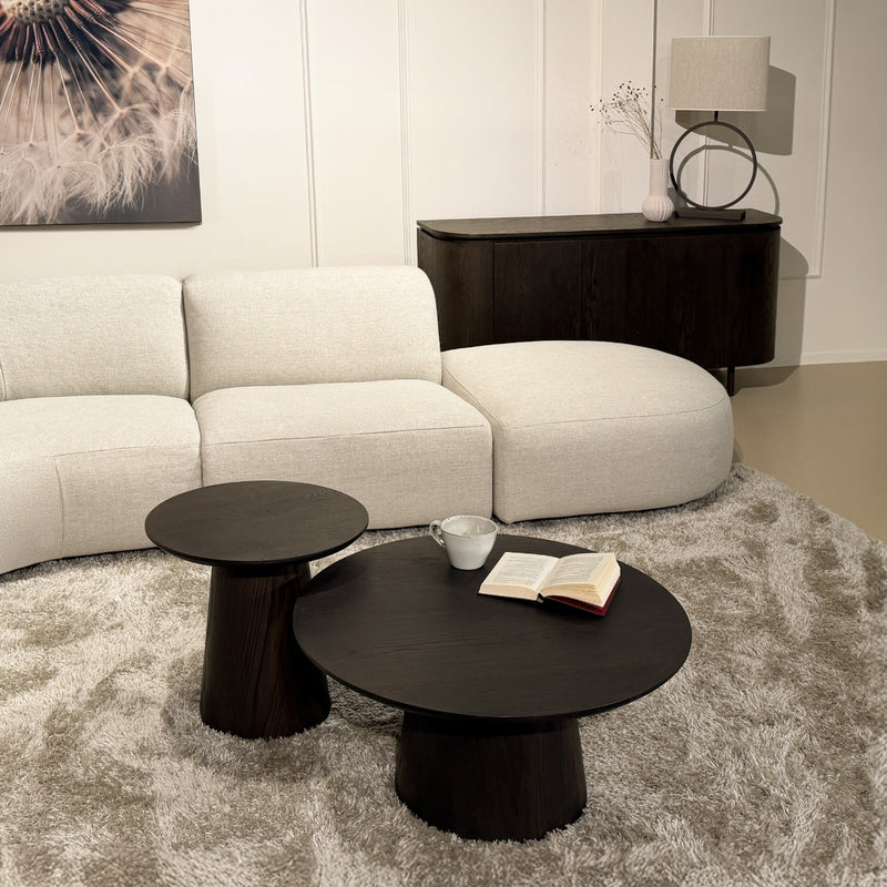 Salontafel Novero Eikenhout fineer Bruin 50 cm 50x50x46 cm-Salontafels-Livingfurn
