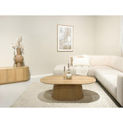 Salontafel Novero Eikenhout fineer Naturel hout 120x70 cm-Salontafels-Livingfurn