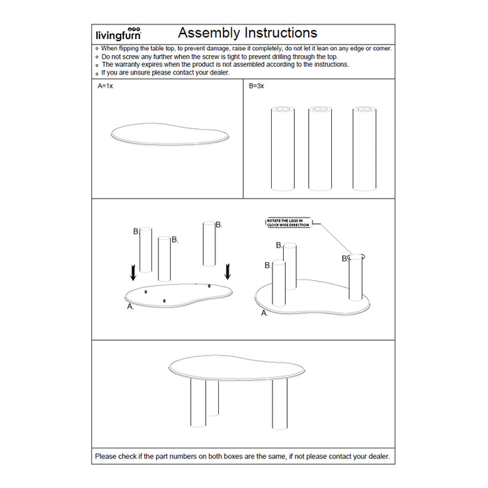 Salontafel Nubi Mangohout Pecan Set van 2