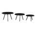 Salontafel Ohio Zwart set van 3 70x70x45 cm-Salontafels-Starfurn