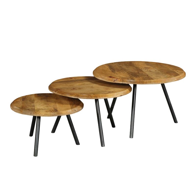 Salontafel Ohio set van 3 70x70x45 cm-Salontafels-Starfurn