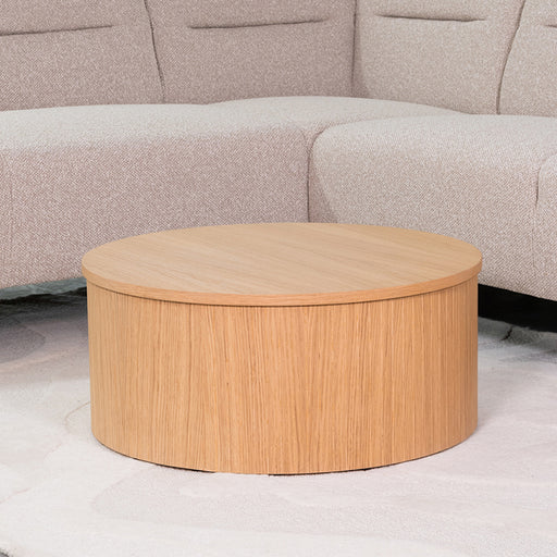 Salontafel Oliva Naturel Eiken 70 cm Rond 70x70x30 cm-Salontafels-LABEL51