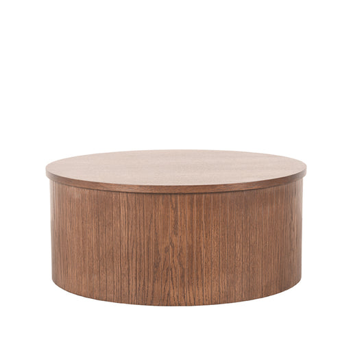 Salontafel Oliva Walnoot Eiken 70 cm Rond 70x70x30 cm-Salontafels-LABEL51