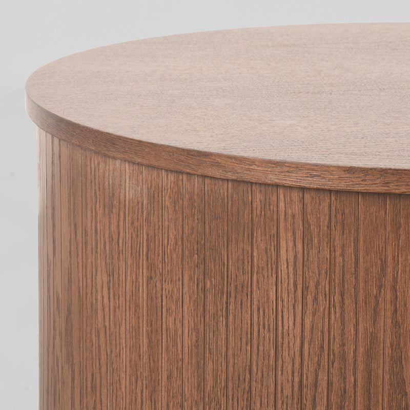 Salontafel Oliva Walnoot Eiken 70 cm Rond 70x70x30 cm-Salontafels-LABEL51