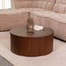 Salontafel Oliva Walnoot Eiken 70 cm Rond 70x70x30 cm-Salontafels-LABEL51