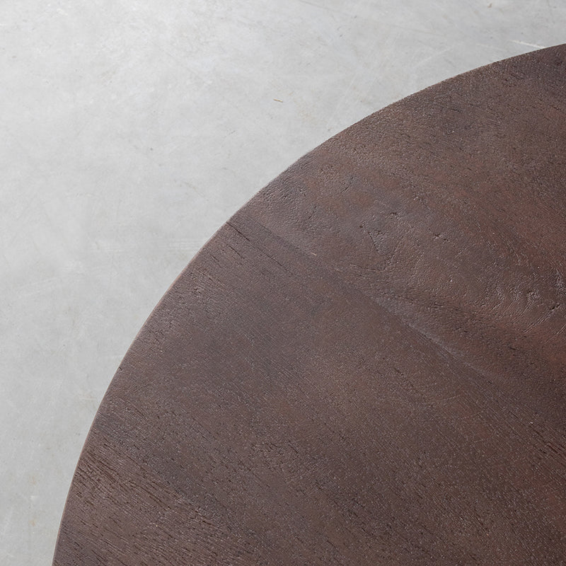 Salontafel Olly Espresso Mangohout 90 cm Rond 90x90x37 cm-Salontafels-LABEL51