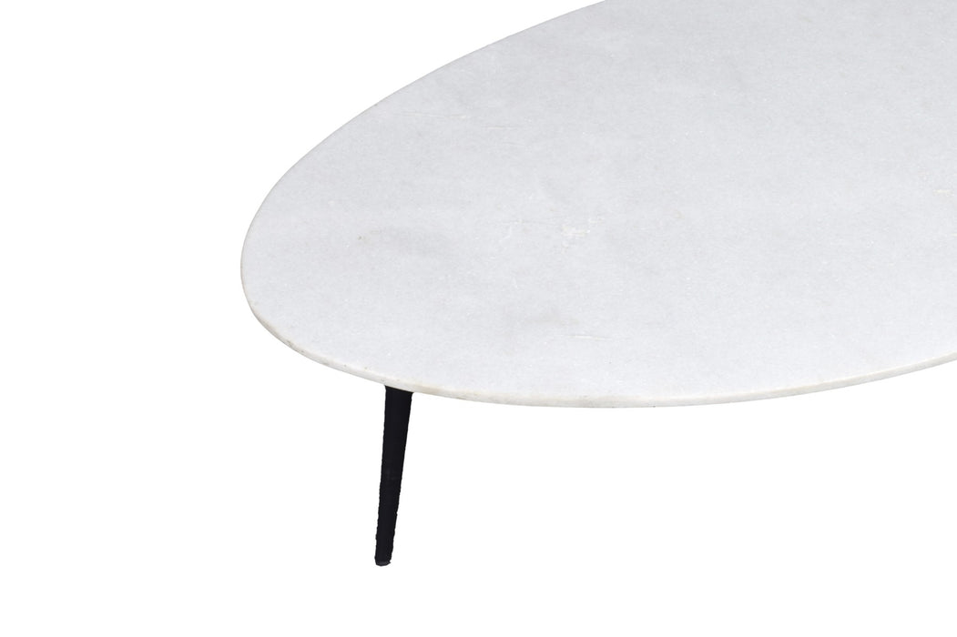 Salontafel Organic Marble Natuursteen Wit 70cm