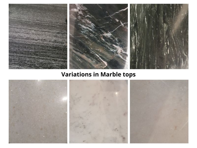 Salontafel Organic Marble Natuursteen Zwart/Goud 110cm