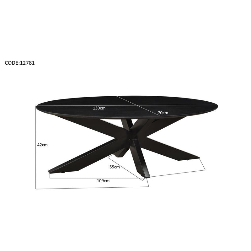 Salontafel Oslo Zwart 130x70 cm-Salontafels-Livingfurn