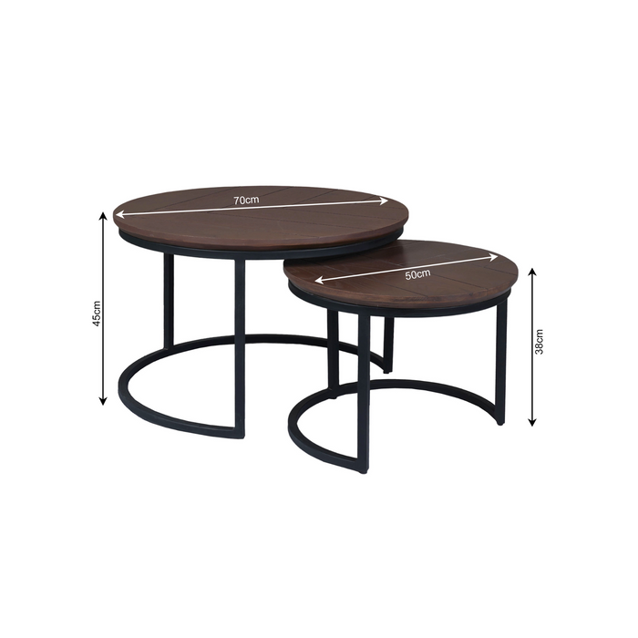 Salontafel Otik Zwart Metaal 70 cm STF 70x70x45 cm STF-3969-Salontafels-Starfurn
