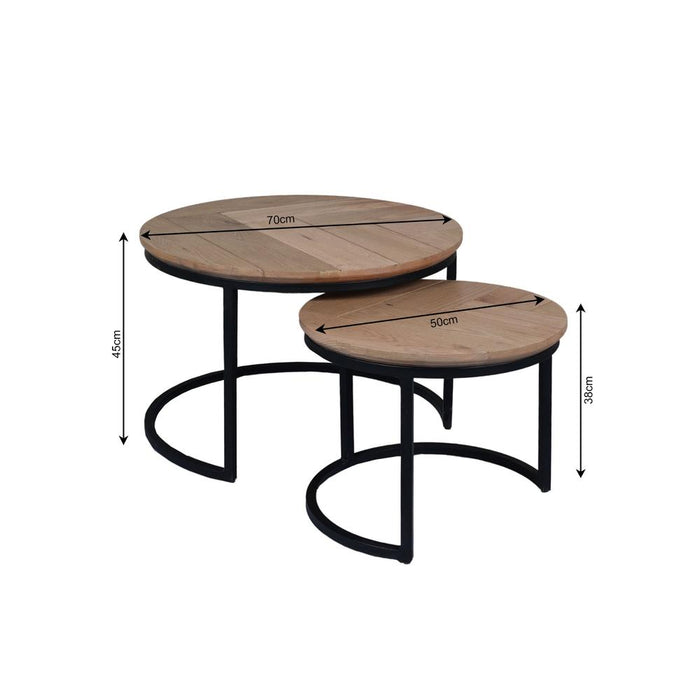 Salontafel Otik Zwart Metaal 70 cm STF 70x70x45 cm STF-3971-Salontafels-Starfurn