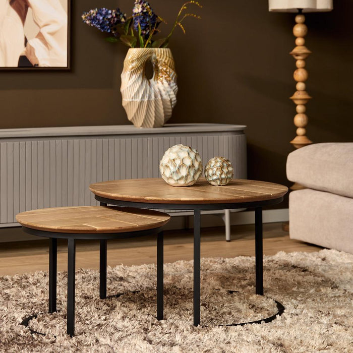Salontafel Otik Zwart Metaal 70 cm STF 70x70x45 cm STF-3971-Salontafels-Starfurn