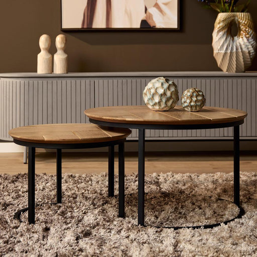 Salontafel Otik Zwart Metaal 70 cm - STF-Salontafels-Starfurn