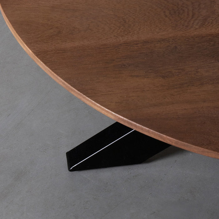 Salontafel Otis - Nature Smooth - Mangohout - 80 cm - Rond-Salontafels-LABEL51