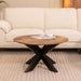 Salontafel Otis - Nature Smooth - Mangohout - 80 cm - Rond-Salontafels-LABEL51