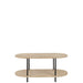 Salontafel Oval Eli 2 Shelves Mango Hout | Iron Natuurlijk | Grey-Salontafels-J-Line