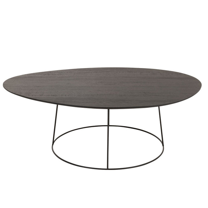 Salontafel Oval Hout | Metaal D Br-Salontafels-J-Line