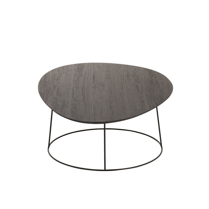 Salontafel Oval Hout | Metaal D Br-Salontafels-J-Line