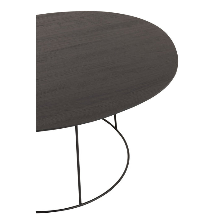 Salontafel Oval Hout | Metaal D Br-Salontafels-J-Line